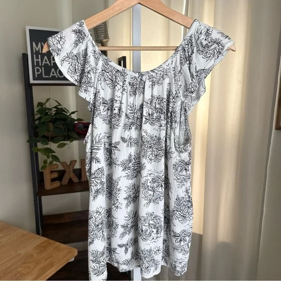 LOFT Ann Taylor Women's Safari Parrot Tropical Flutter Strap Cami Top Size M - Picture 6 of 8